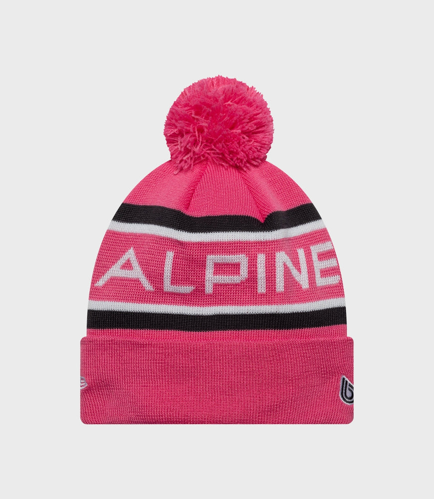 New Era Alpine Rep Team Cuff Knit Junior Pop Hat - Roze