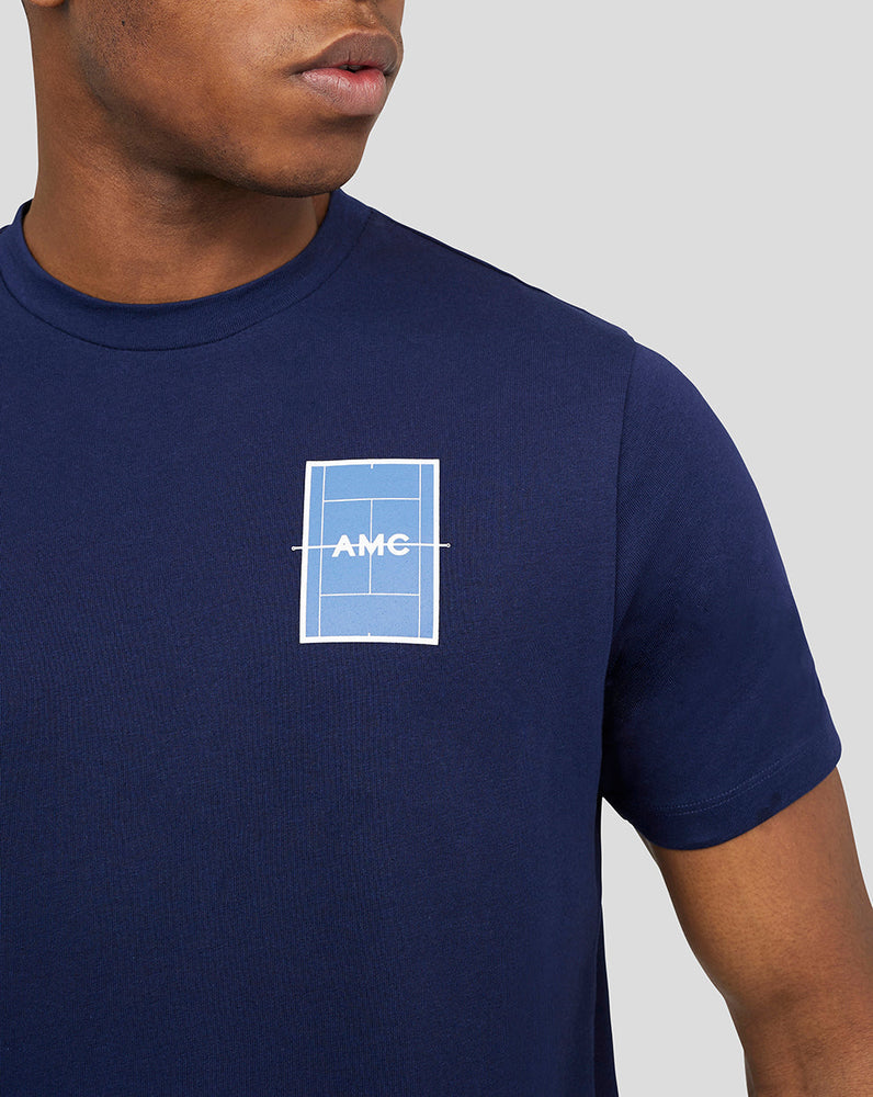 Heren AMC Grafiische T-Shirt met korte mouwen - Marine Blauw