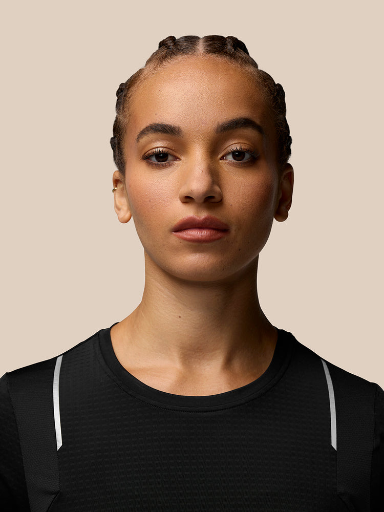 Dames Apex Korte Mouw Aeromesh Training T-Shirt - Zwart