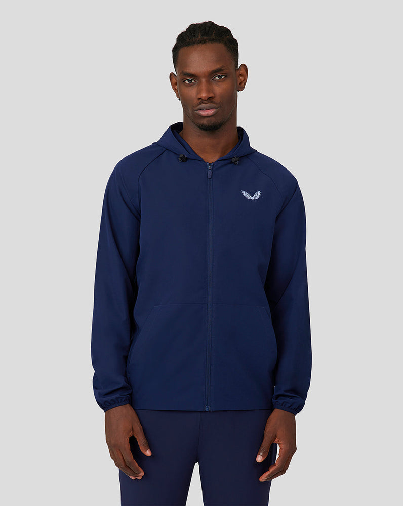 Heren Capsule Gewoven Hoodie - Marineblauw