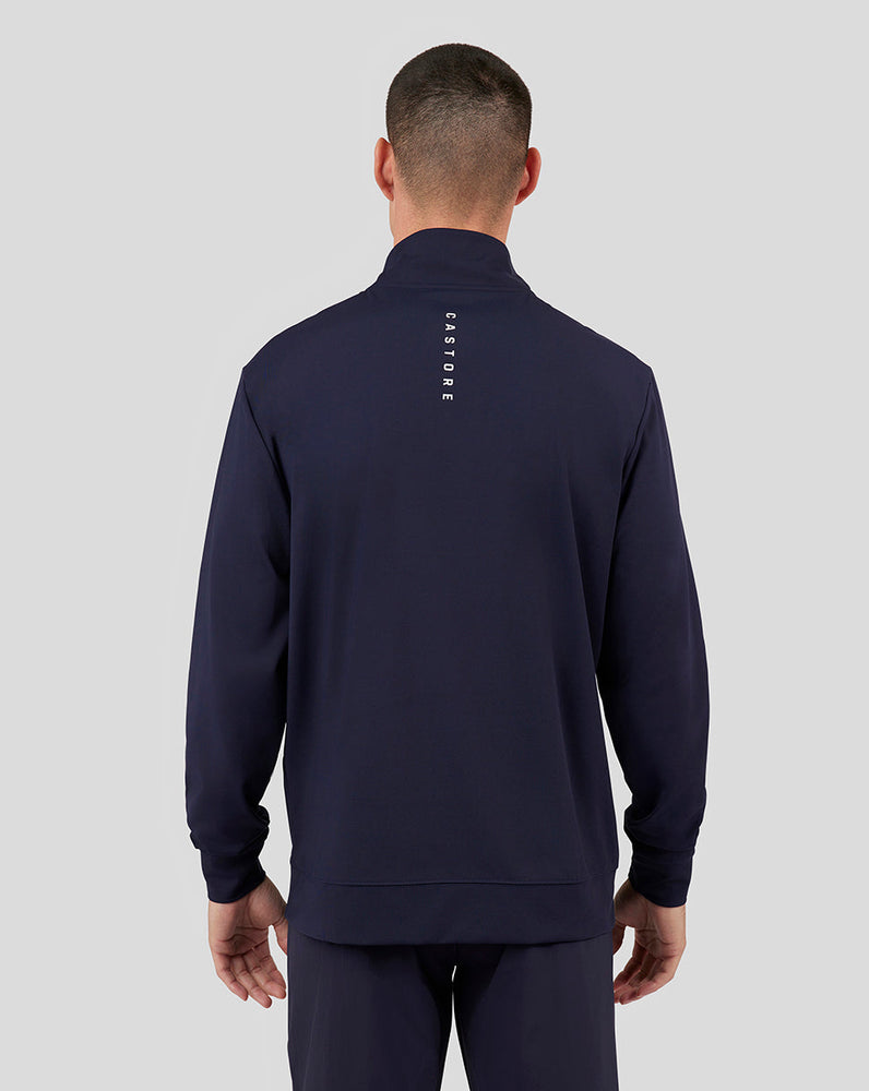 Heren Golf Classic Zip Mock - Middernacht Marine