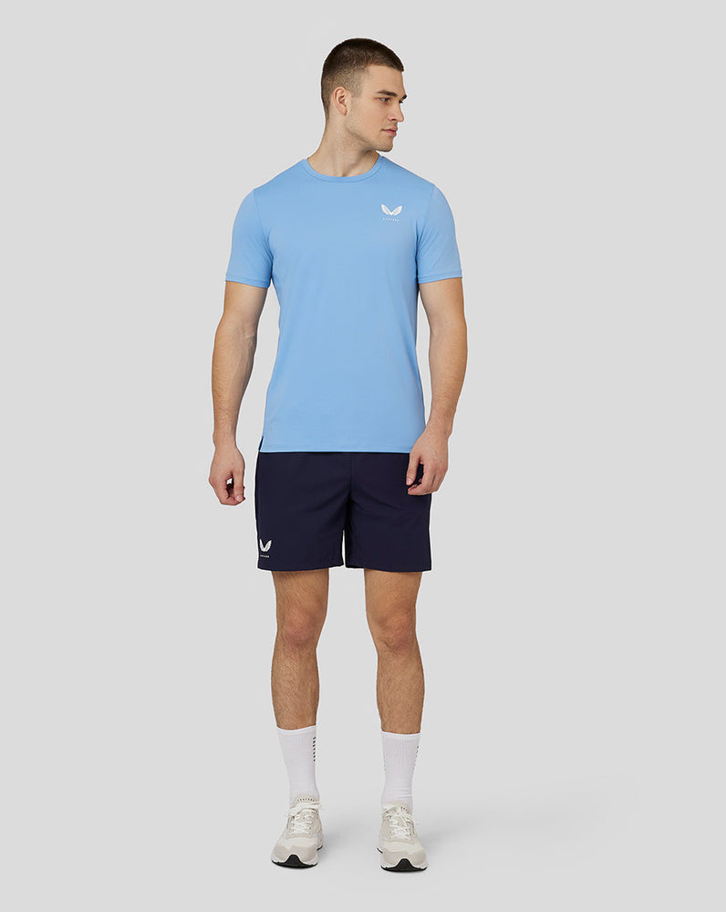 Heren Active Performance T-Shirt met korte mouwen – Blauw