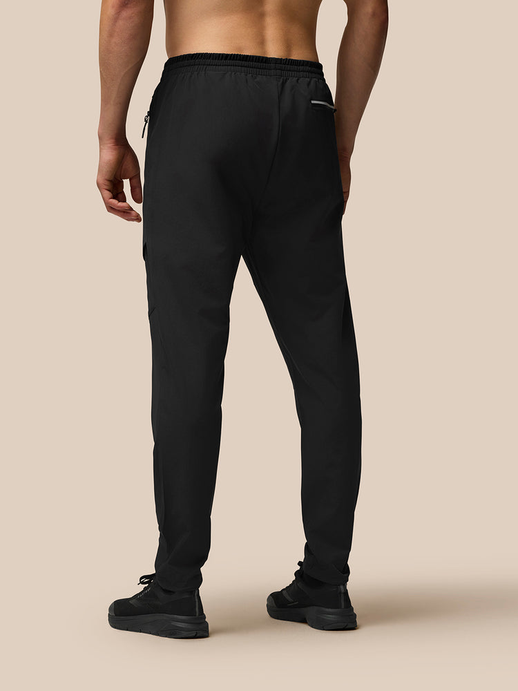 Heren Flex Geweven Cargo Joggers - Zwart