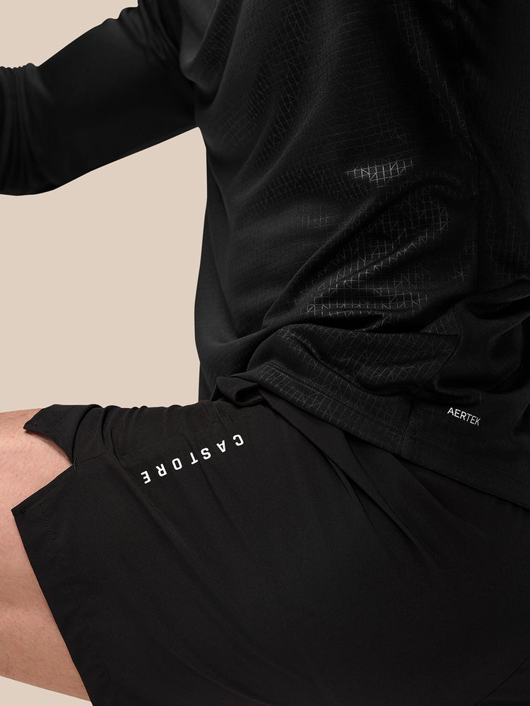 Heren Adapt 7" Stretch Geweven Shorts - Zwart