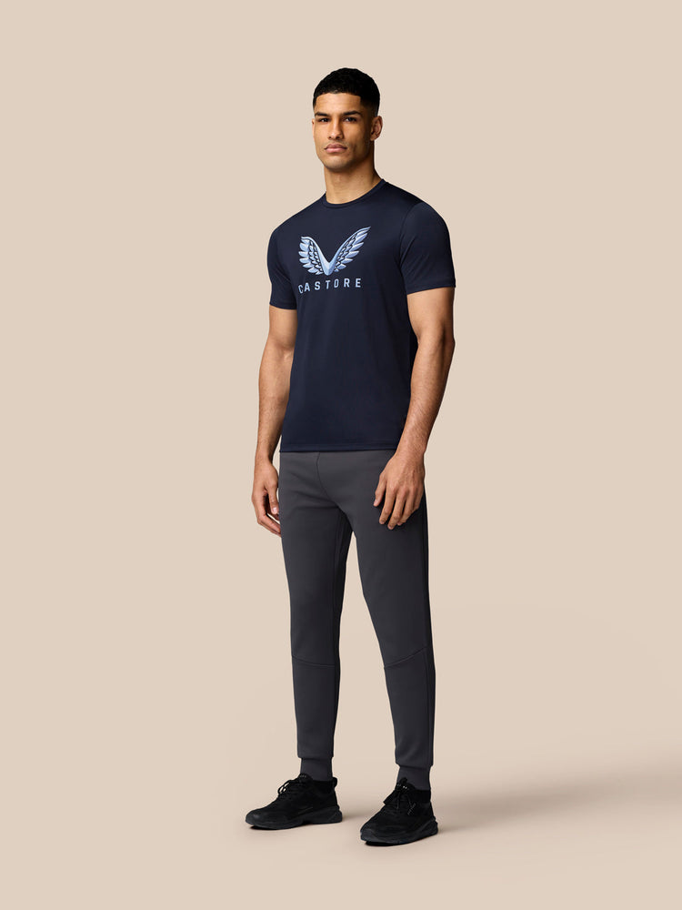 Grafisch Training T-Shirt - Middernacht Marine