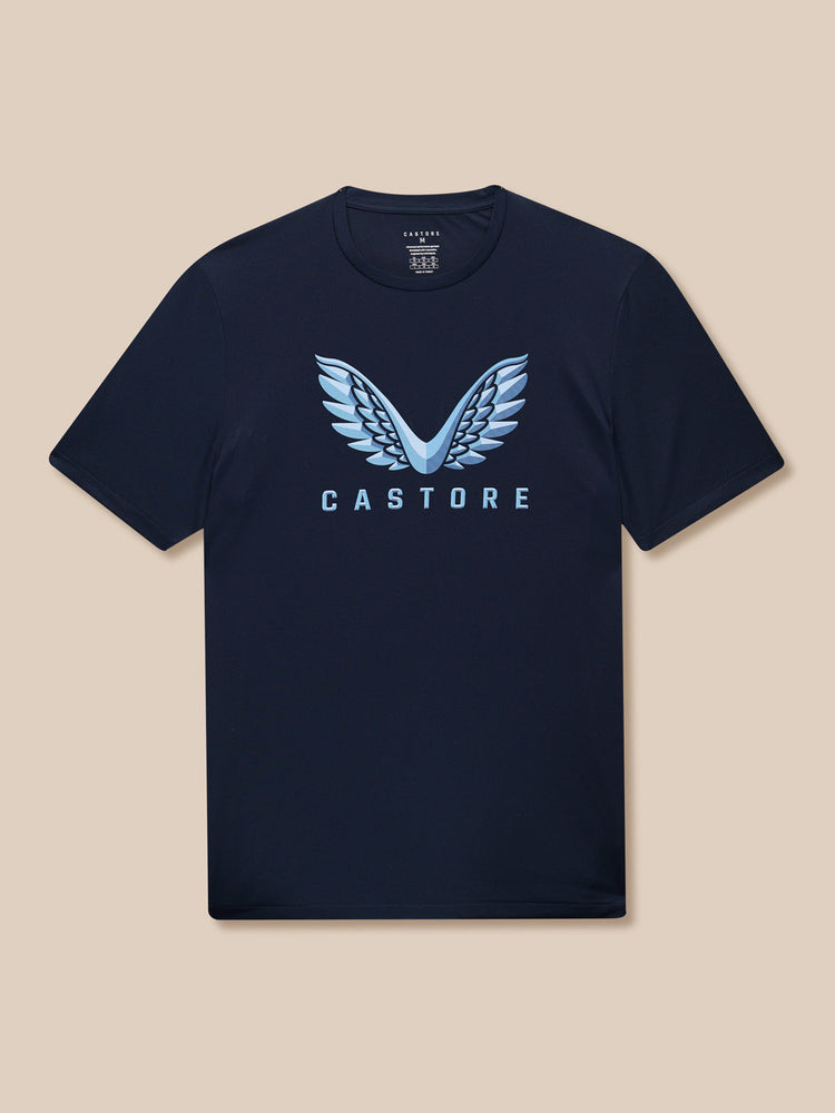 Grafisch Training T-Shirt - Middernacht Marine