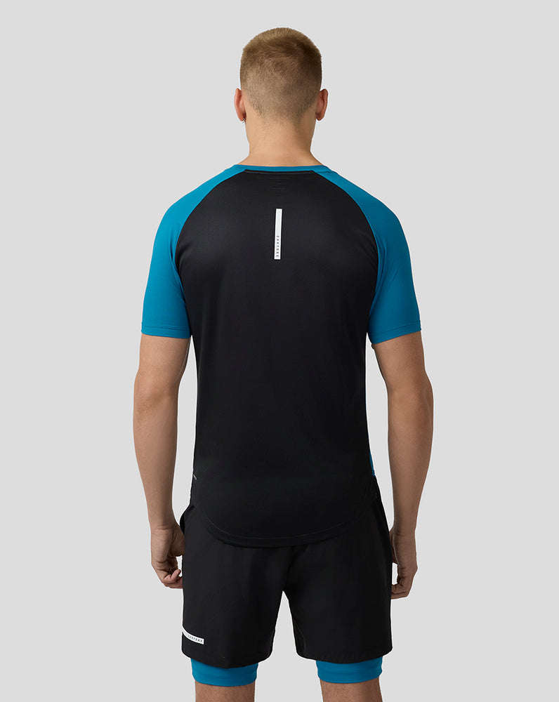 Heren Flow Korte Mouw Ademende Gym T-Shirt - Donker Aqua