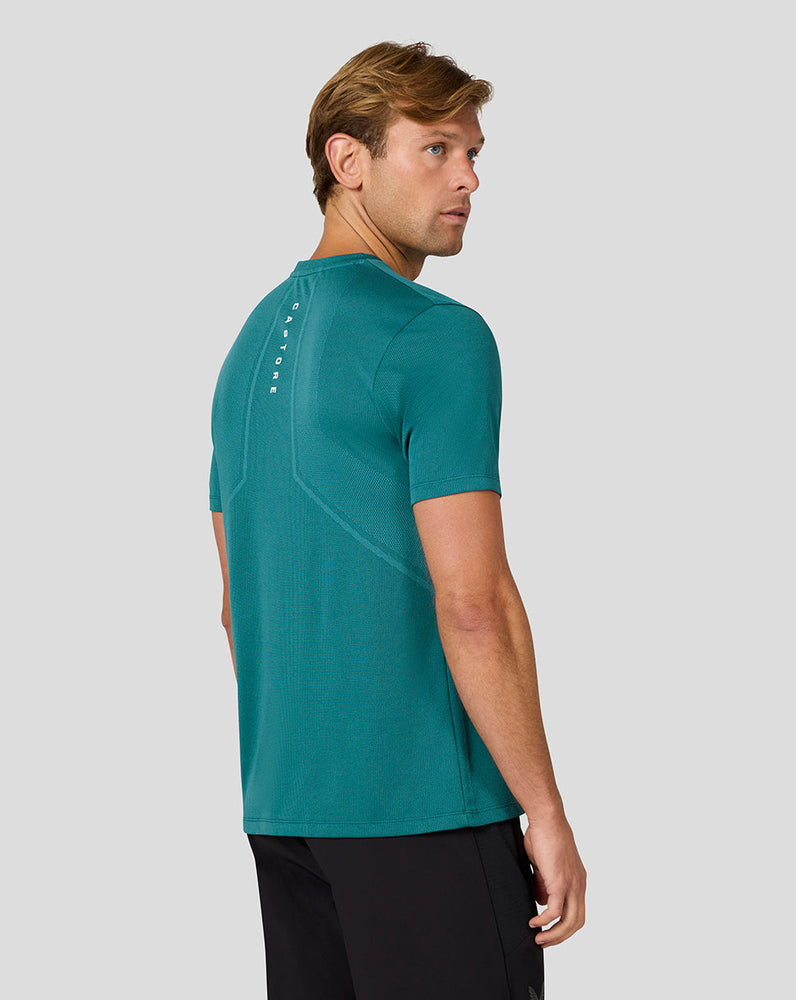 Heren Apex Korte Mouw Engineered Geweven T-Shirt - Aqua