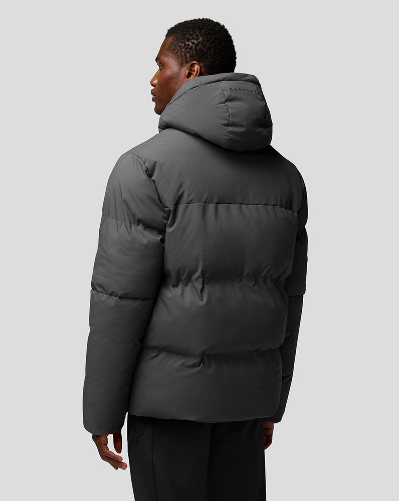 Heren Quilts Lange Mouw Puffer Jas - Charcoal