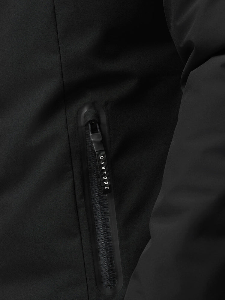 Longline Gewatteerd Jas - Zwart