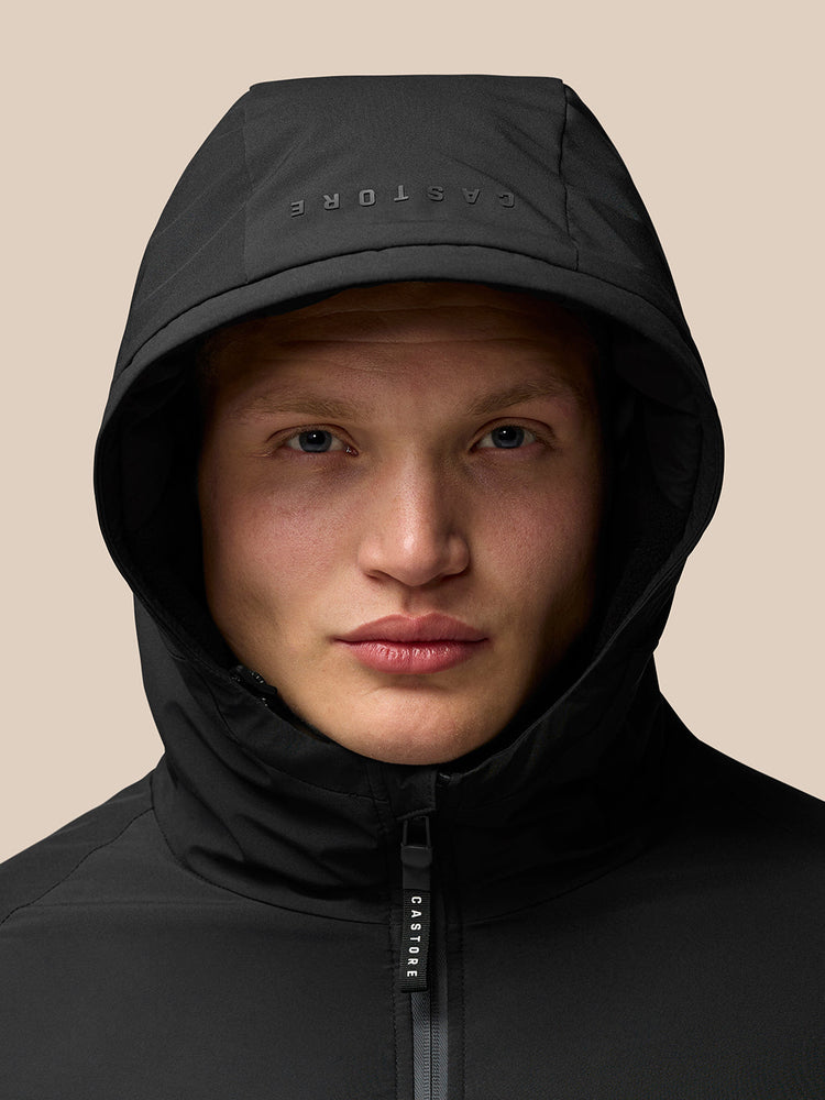 Longline Gewatteerd Jas - Zwart