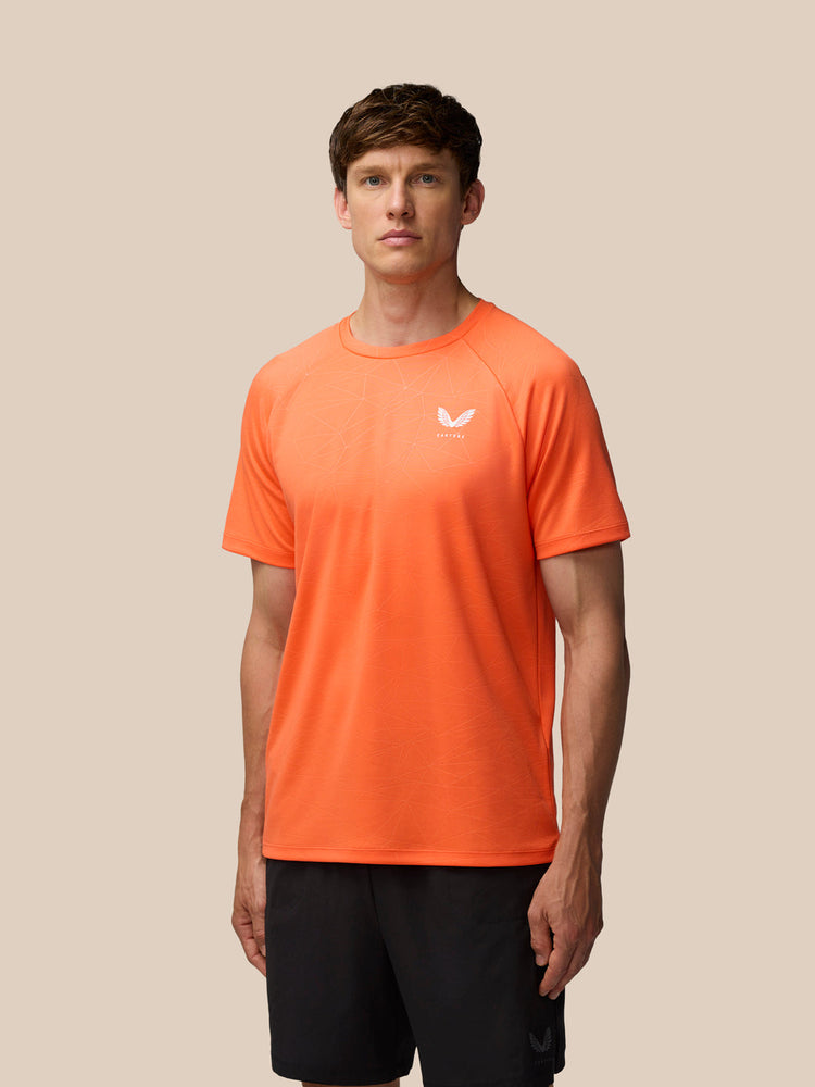 Heren-T-Shirt met Print – Oranje