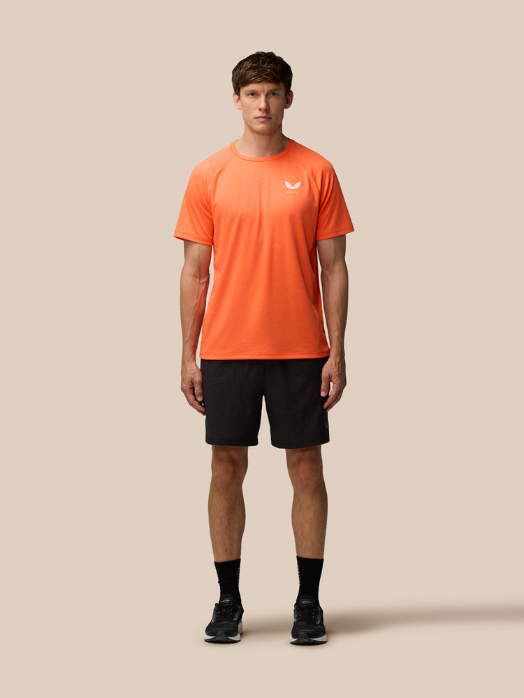 Heren-T-Shirt met Print – Oranje
