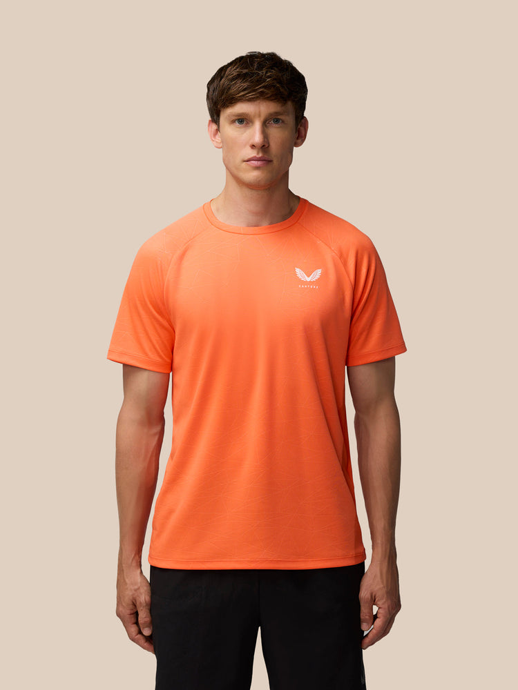 Heren-T-Shirt met Print – Oranje