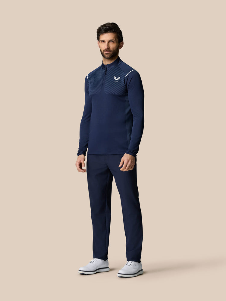 Golf Pinnacle Kwartrits Top - Marineblauw
