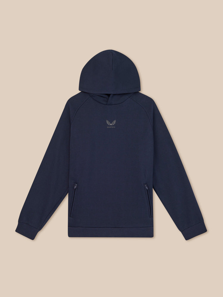 Heren Adapt Lange Mouwen Katoen Fleece Hoodie - Marineblauw
