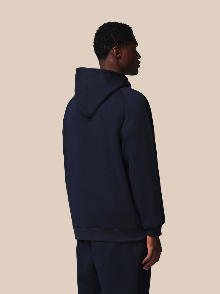 Heren Adapt Lange Mouwen Katoen Fleece Hoodie - Marineblauw