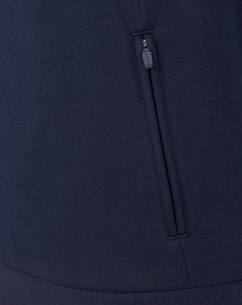 Heren Adapt Lange Mouwen Katoen Fleece Hoodie - Marineblauw