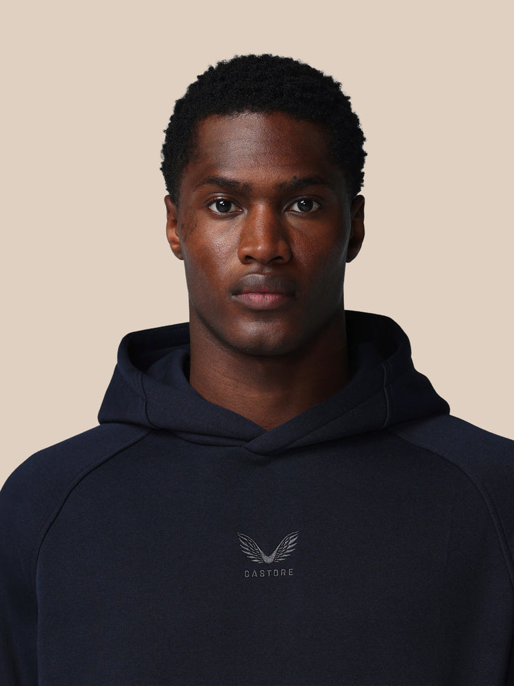 Heren Adapt Lange Mouwen Katoen Fleece Hoodie - Marineblauw
