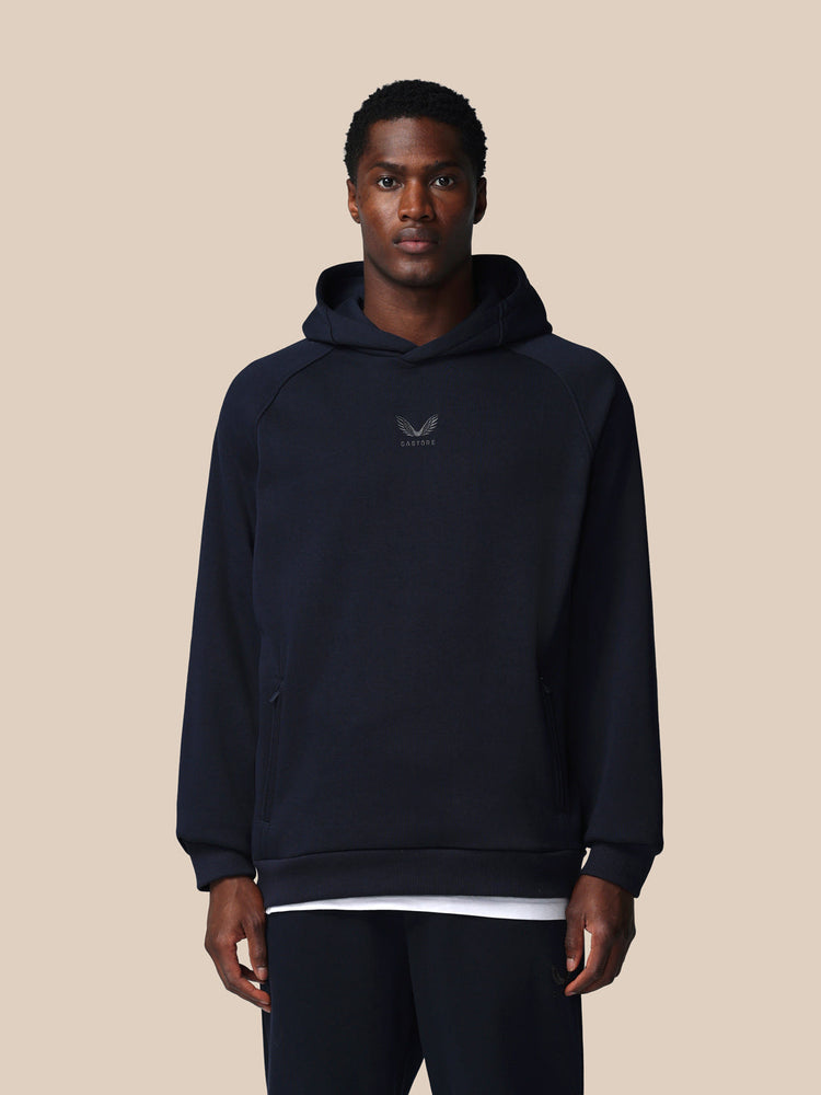Heren Adapt Lange Mouwen Katoen Fleece Hoodie - Marineblauw