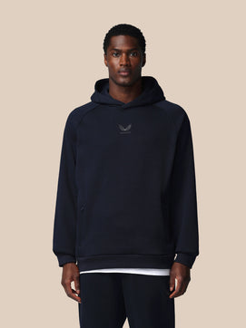 Heren Adapt Lange Mouwen Katoen Fleece Hoodie - Marineblauw