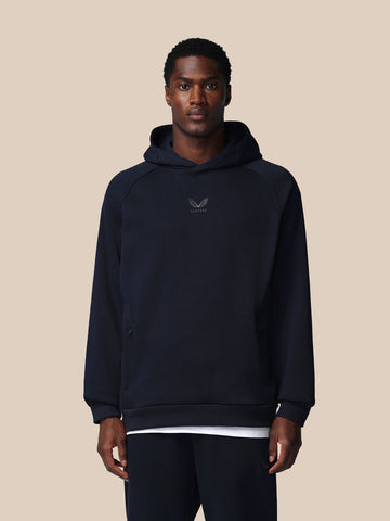 Heren Adapt Lange Mouwen Katoen Fleece Hoodie - Marineblauw