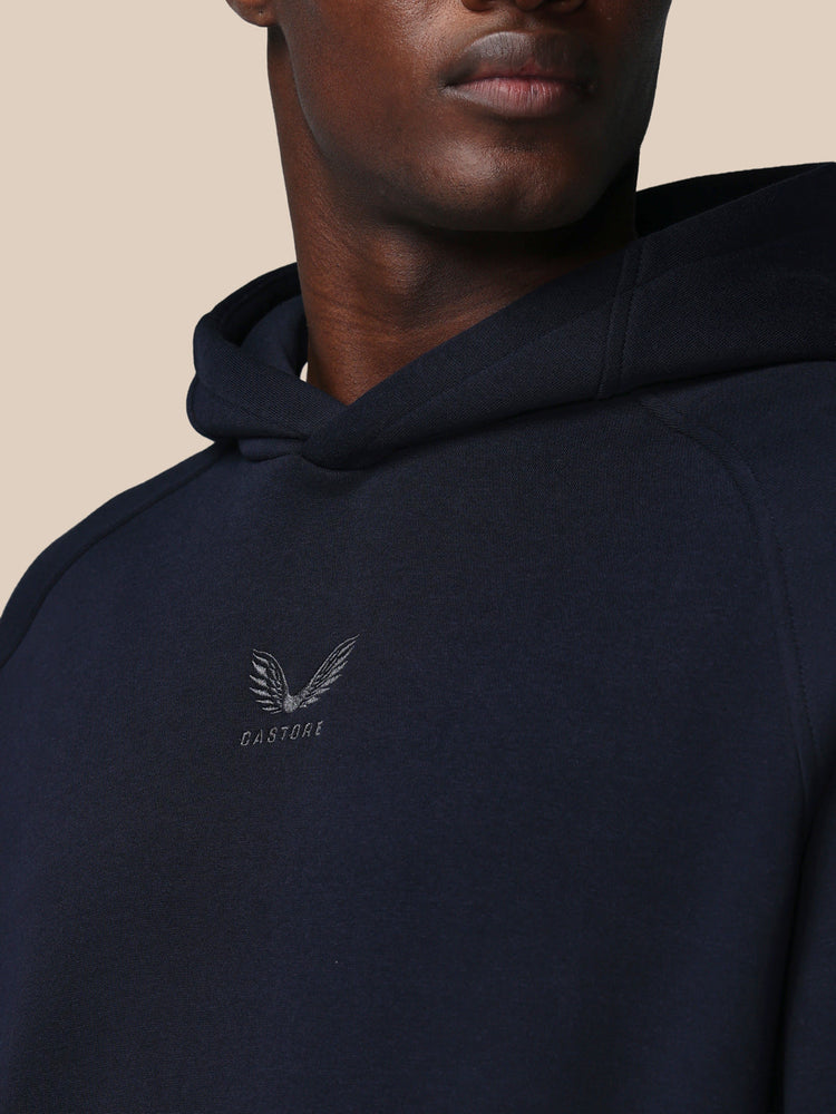 Heren Adapt Lange Mouwen Katoen Fleece Hoodie - Marineblauw