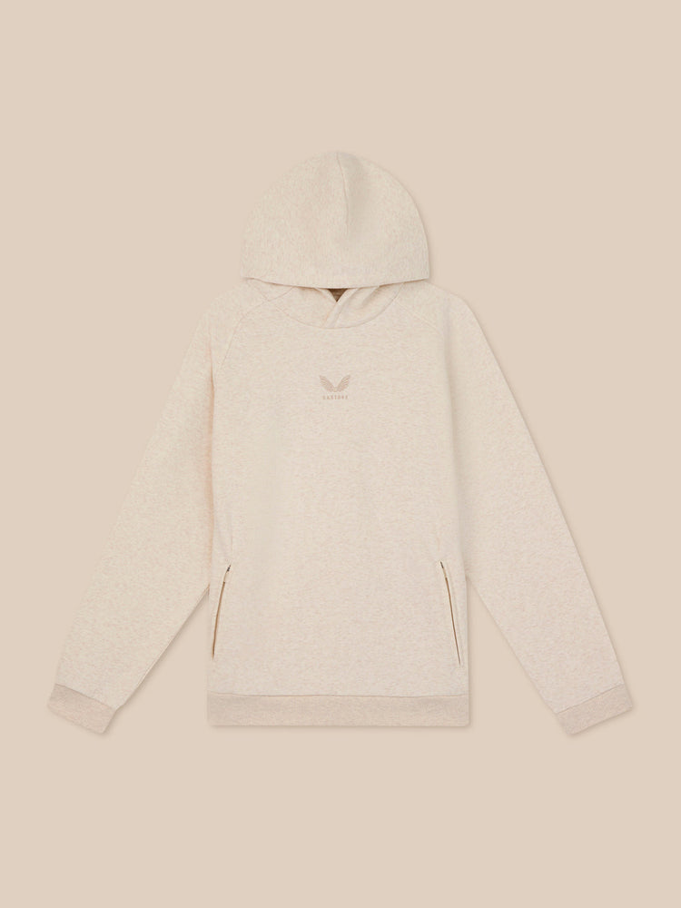 Heren Adapt Lange Mouwen Katoen Fleece Hoodie - Oatmeal Marl