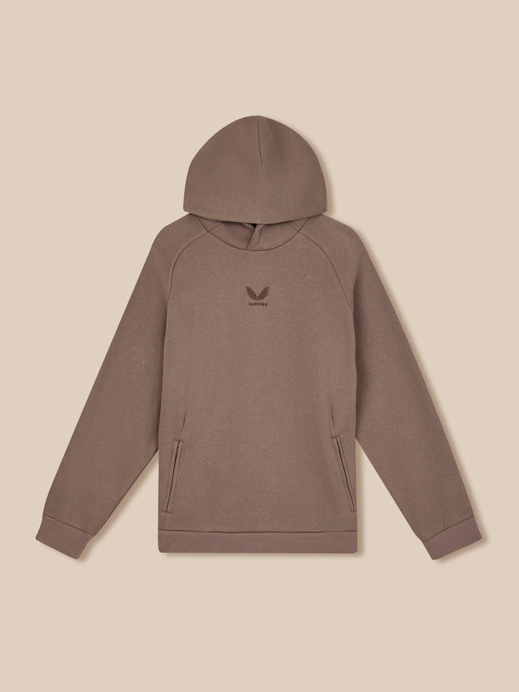Heren Adapt Lange Mouwen Katoen Fleece Hoodie - Diep Taupe