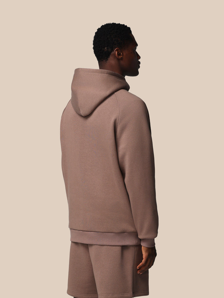 Heren Adapt Lange Mouwen Katoen Fleece Hoodie - Diep Taupe
