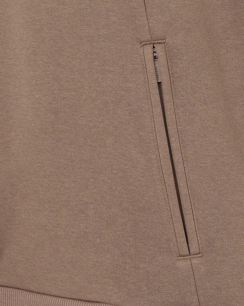 Heren Adapt Lange Mouwen Katoen Fleece Hoodie - Diep Taupe