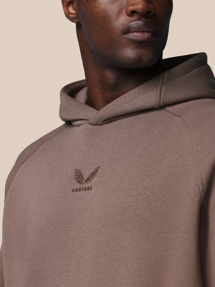 Heren Adapt Lange Mouwen Katoen Fleece Hoodie - Diep Taupe