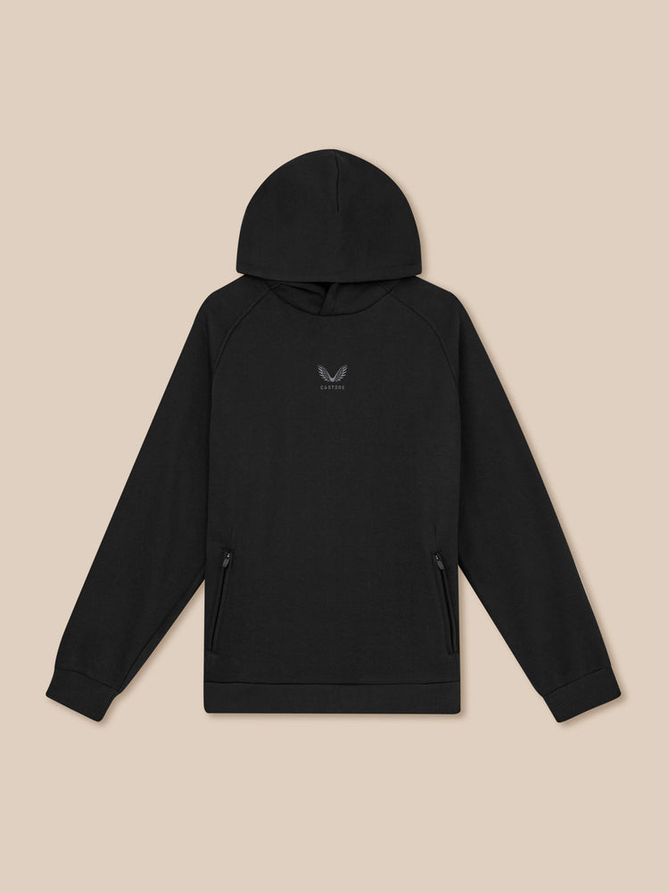 Heren Adapt Lange Mouwen Katoen Fleece Hoodie - Zwart
