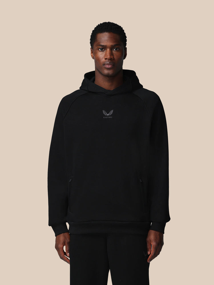 Heren Adapt Lange Mouwen Katoen Fleece Hoodie - Zwart