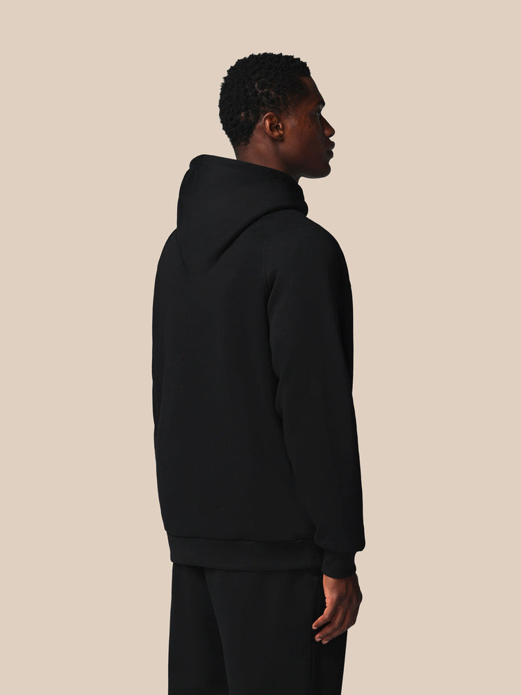 Heren Adapt Lange Mouwen Katoen Fleece Hoodie - Zwart