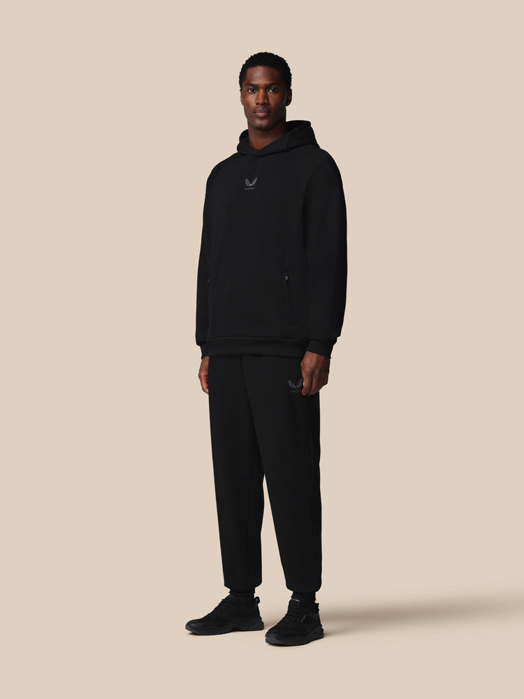 Heren Adapt Lange Mouwen Katoen Fleece Hoodie - Zwart