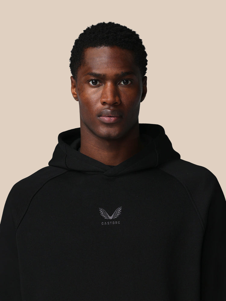 Heren Adapt Lange Mouwen Katoen Fleece Hoodie - Zwart
