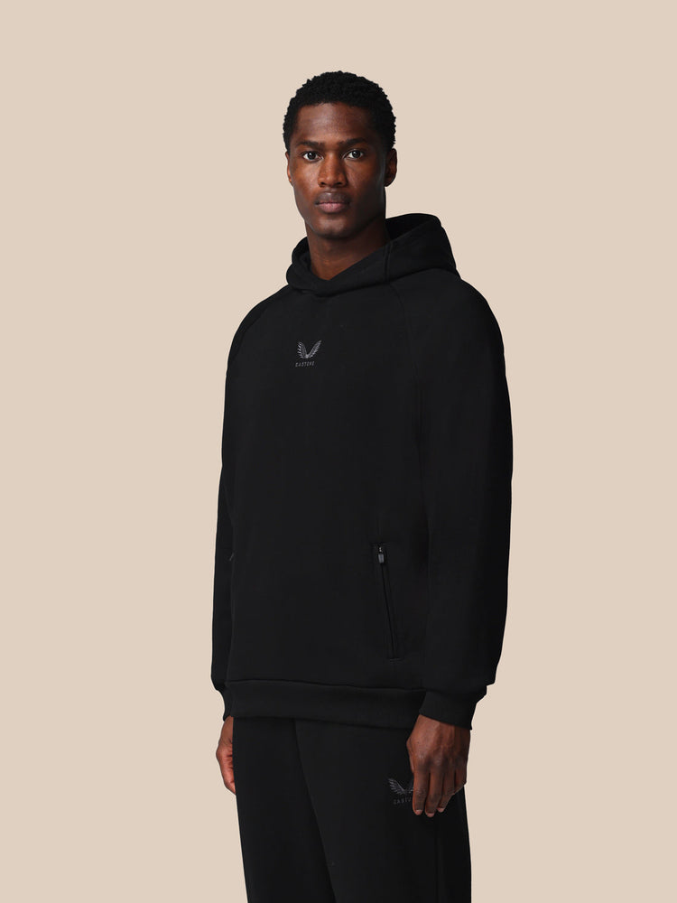 Heren Adapt Lange Mouwen Katoen Fleece Hoodie - Zwart