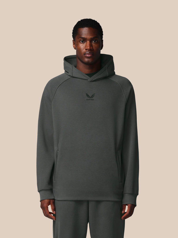 Heren Adapt Lange Mouwen Katoen Fleece Hoodie - Gunmetal