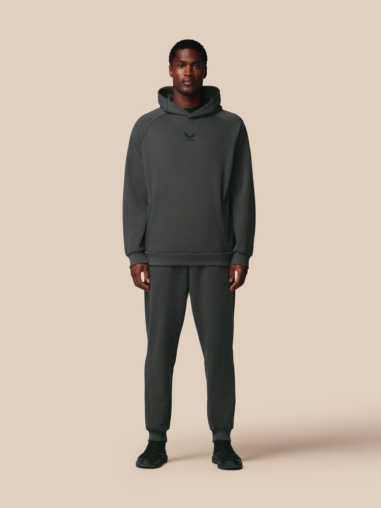Heren Adapt Lange Mouwen Katoen Fleece Hoodie - Gunmetal