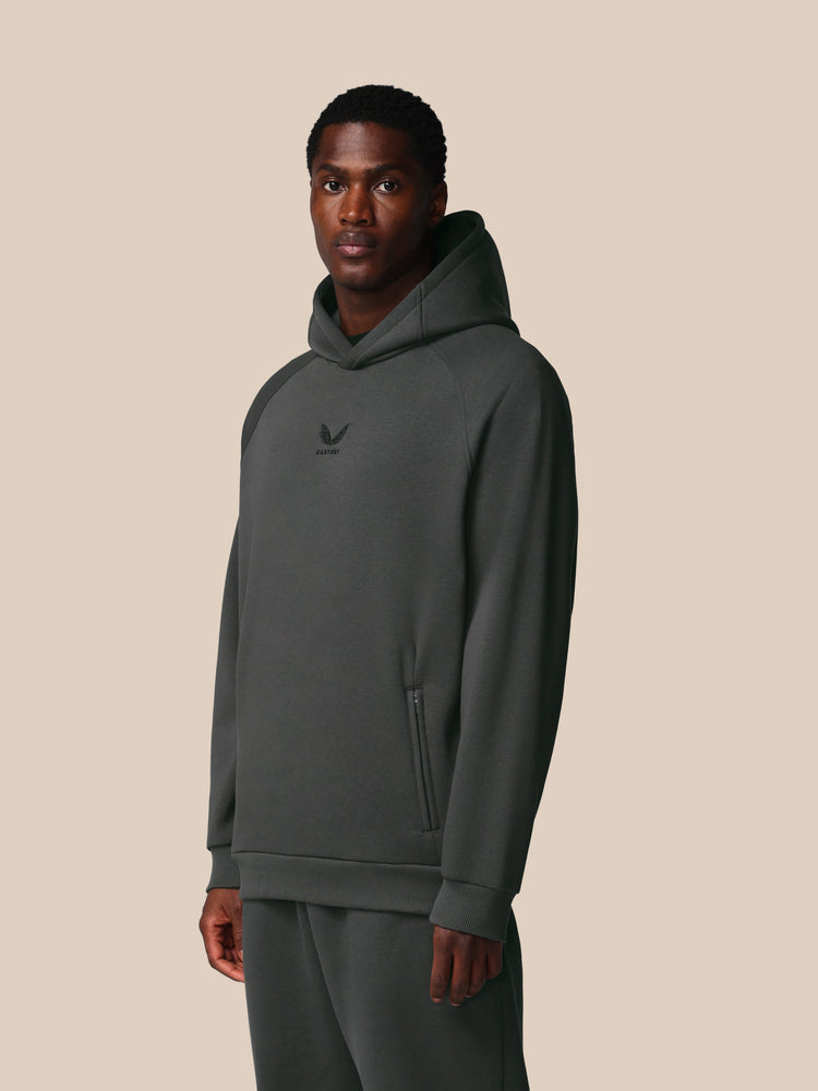 Heren Adapt Lange Mouwen Katoen Fleece Hoodie - Gunmetal