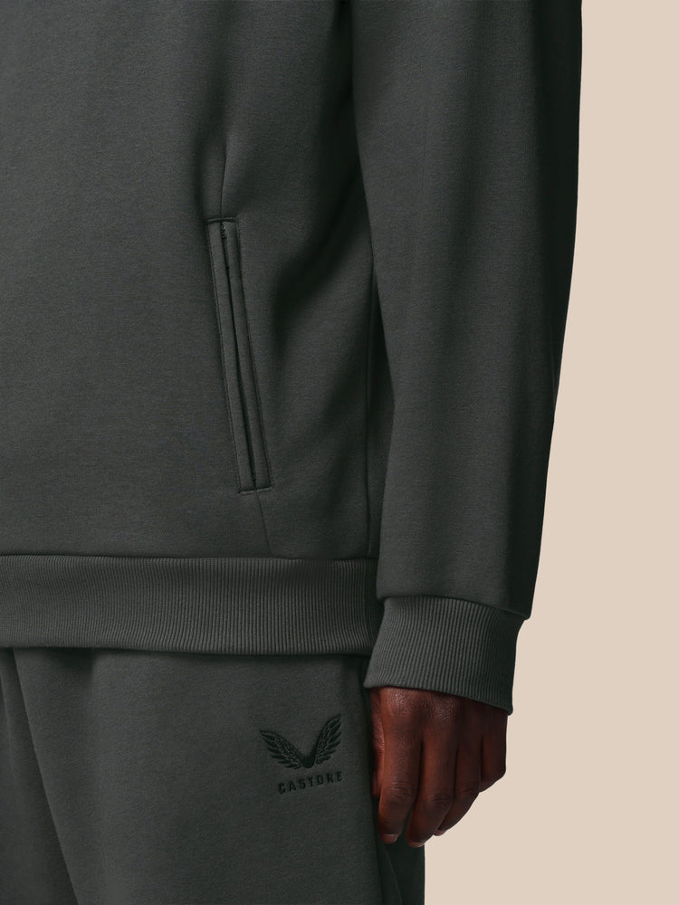 Heren Adapt Lange Mouwen Katoen Fleece Hoodie - Gunmetal