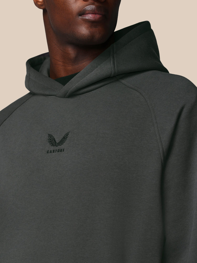 Heren Adapt Lange Mouwen Katoen Fleece Hoodie - Gunmetal