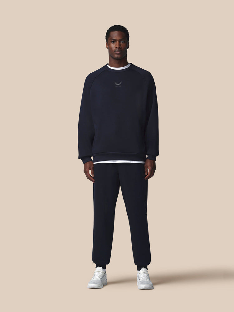 Heren Adapt Katoen Fleece Joggers - Marineblauw