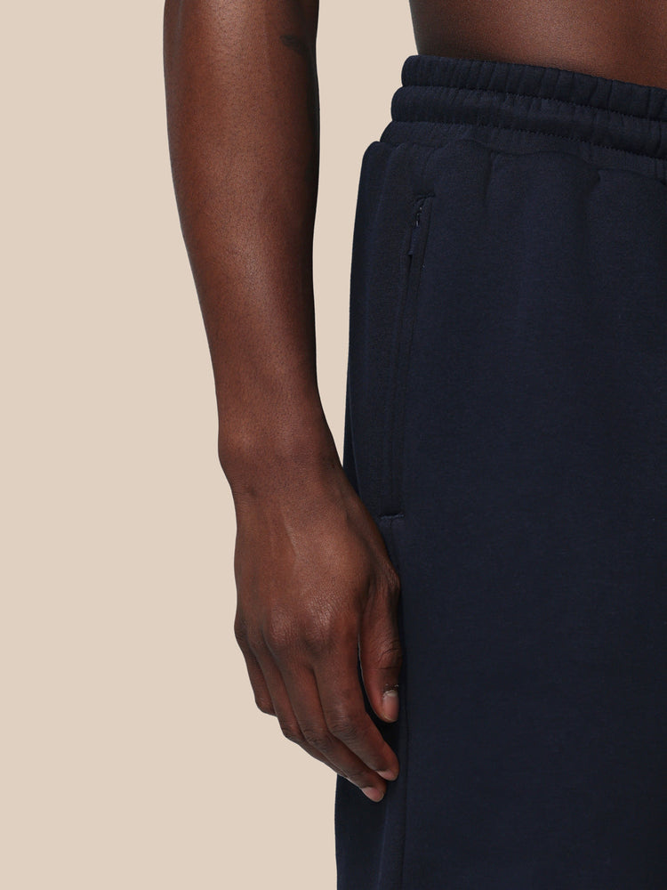 Heren Adapt Katoen Fleece Short - Marineblauw