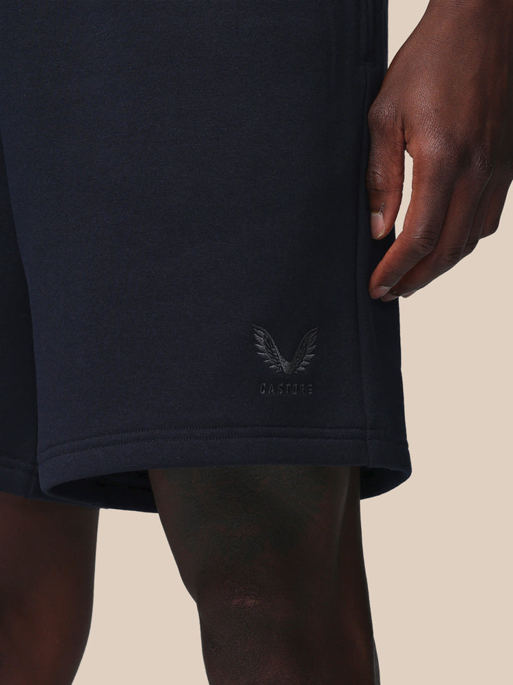Heren Adapt Katoen Fleece Short - Marineblauw