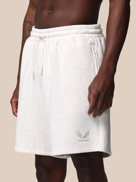 Heren Adapt Katoen Fleece Short - Oatmeal Marl