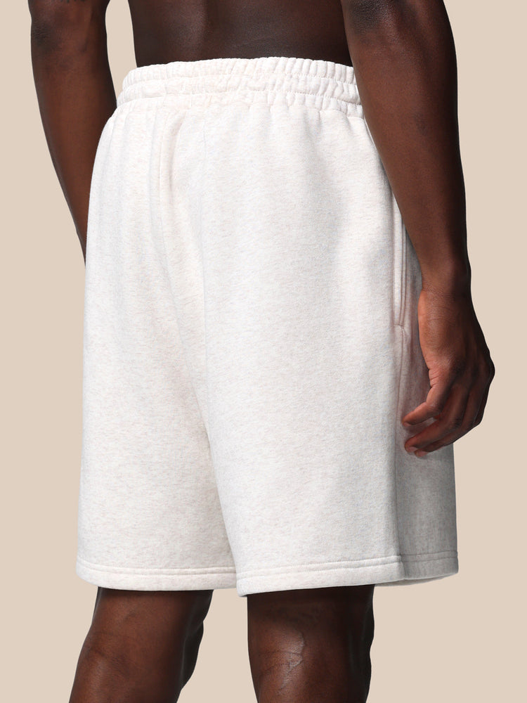Heren Adapt Katoen Fleece Short - Oatmeal Marl