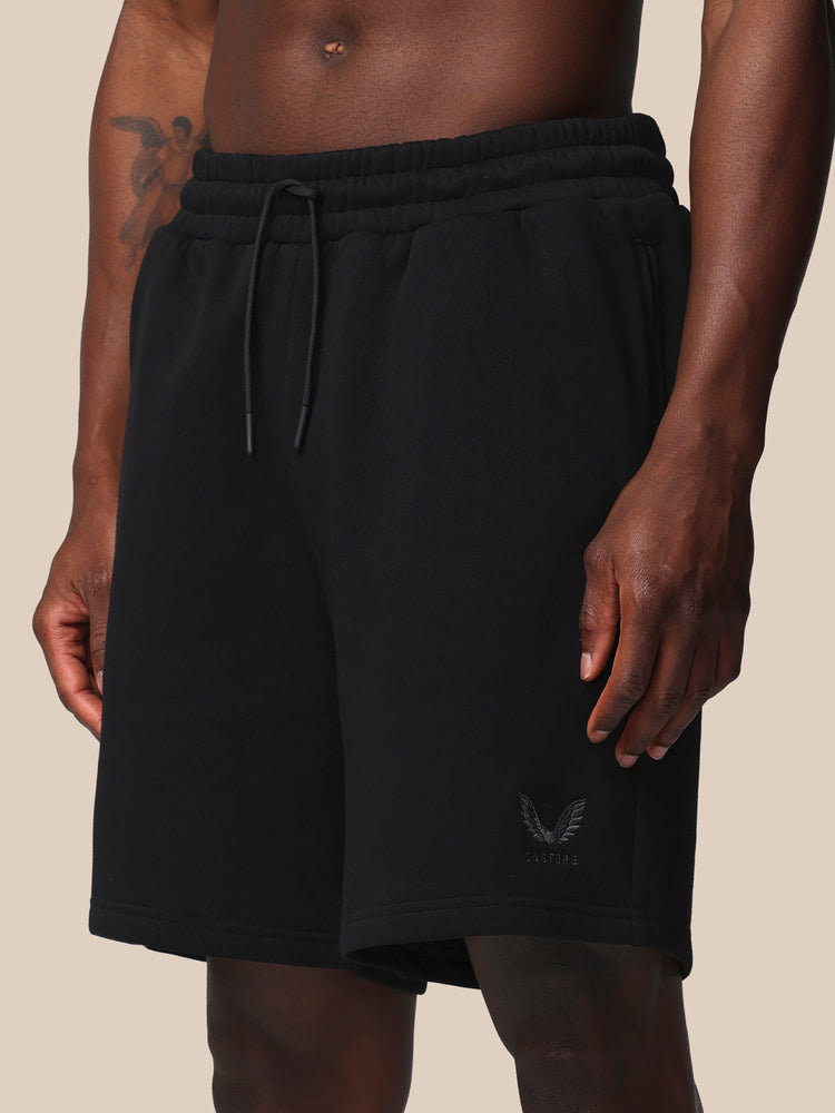 Heren Adapt Katoen Fleece Short - Zwart