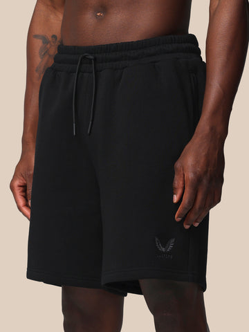 Heren Adapt Katoen Fleece Short - Zwart